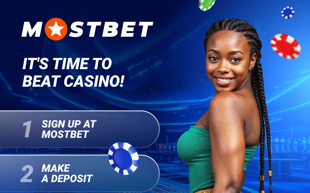Mostbet Kenya banner: sign up, make a deposit, play